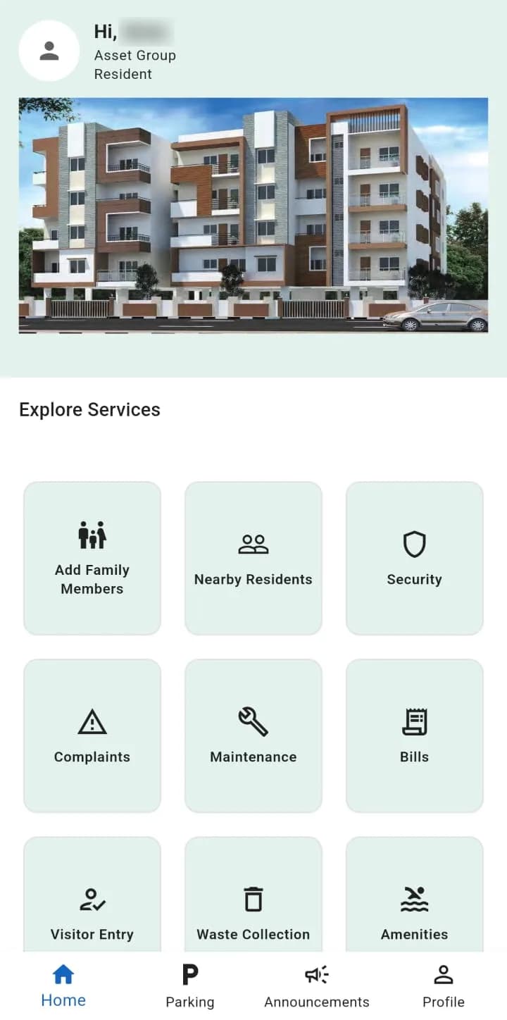 Kotiyo resident home screen
